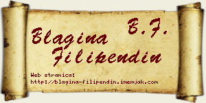 Blagina Filipendin vizit kartica